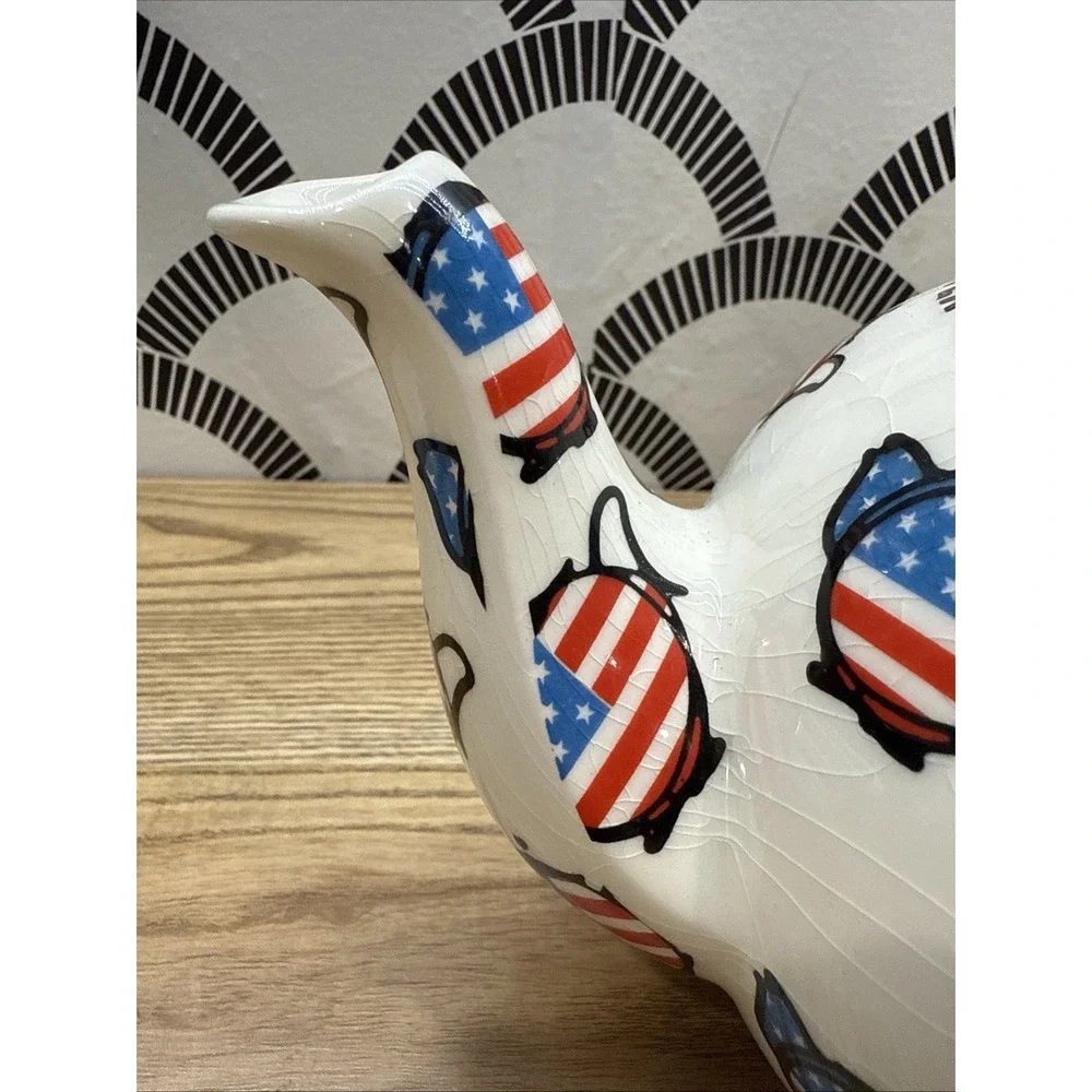 RARE! PAUL CARDEW DESIGN U.S.A.‎ Flag America TEA CLASSIC LARGE TEAPOT Kettle